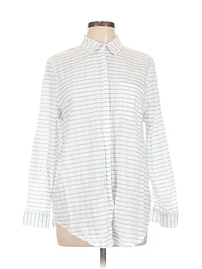 Pre-owned Carve Designs Long Sleeve Button Down Shirt In White