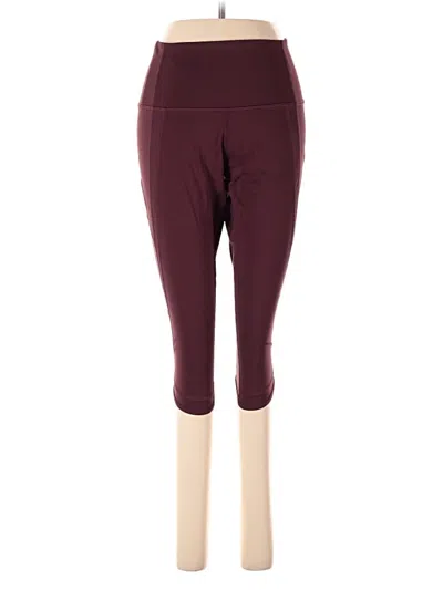 Pre-owned Lululemon Athletica Active Pants In Burgundy