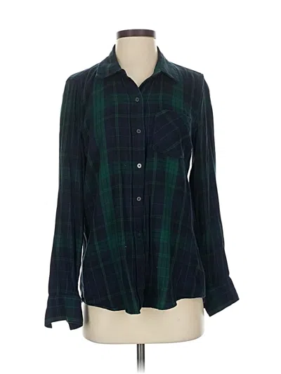 Pre-owned Gap Long Sleeve Button Down Shirt In Green