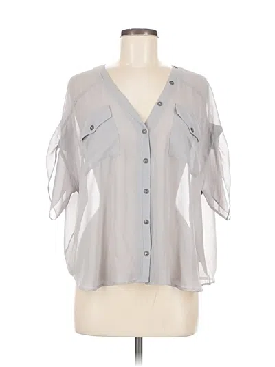 Pre-owned Lush 3/4 Sleeve Blouse In Gray