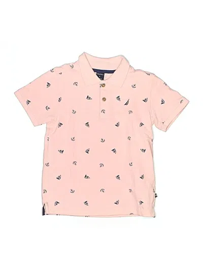 Pre-owned Nautica Kids' Short Sleeve Polo Shirt In Pink