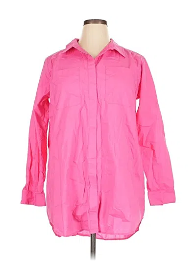 Pre-owned On 34th Long Sleeve Button Down Shirt In Pink