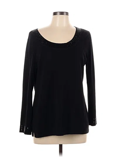 Pre-owned Jm Collection Cardigan Sweater In Black