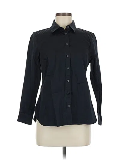 Pre-owned Banana Republic Factory Store 3/4 Sleeve Button Down Shirt In Black