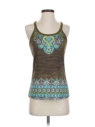 Pre-owned Athleta Tank Top Brown Halter Neckline Tops