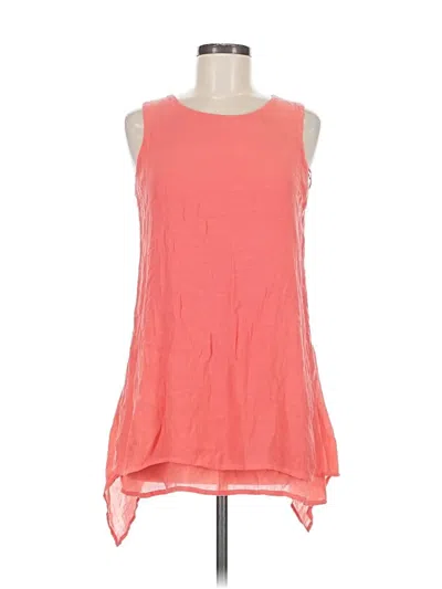 Pre-owned Fever Sleeveless Top Orange Scoop Neck Tops