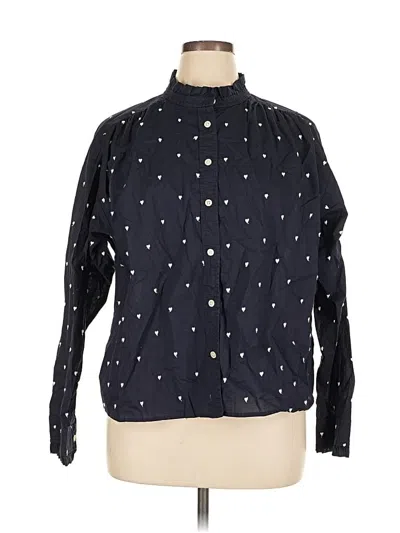 Pre-owned Ann Taylor Loft Long Sleeve Blouse In Black