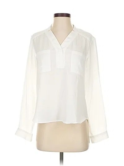 Pre-owned Nine West Long Sleeve Blouse In White