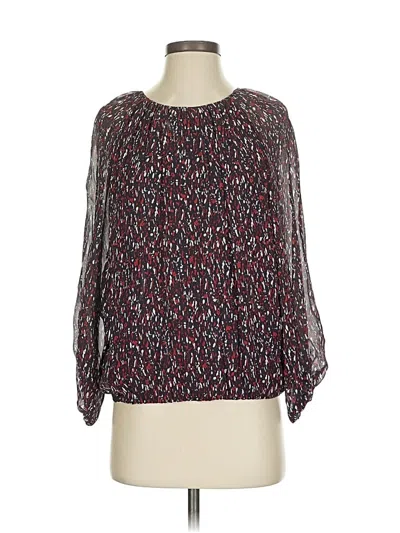 Pre-owned Joie 3/4 Sleeve Silk Top Red Boatneck Tops