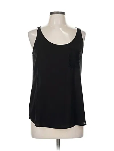 Pre-owned Ann Taylor Loft Tank Top Black Cold Shoulder Neckline Tops