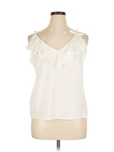 Pre-owned Banana Republic Factory Store Sleeveless Blouse In White