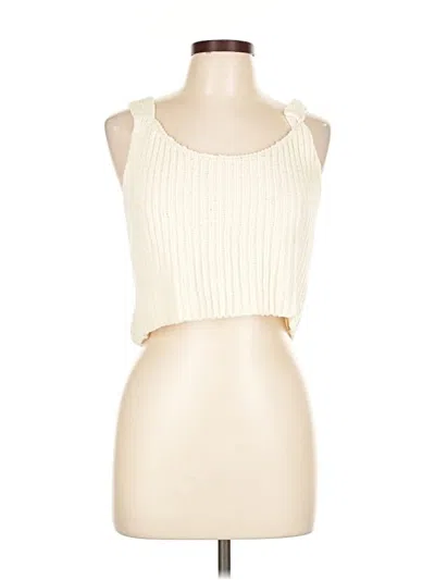 Pre-owned In The Style Sleeveless Top Ivory Sweetheart Neckline Tops In White
