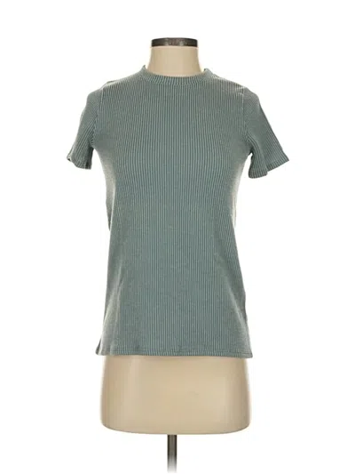 Pre-owned Love Olive Co Short Sleeve Turtleneck In Blue