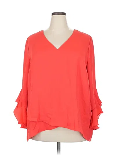 Pre-owned Vince Camuto 3/4 Sleeve Blouse In Orange