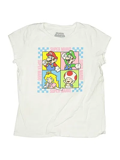 Pre-owned Super Mario Kids' Short Sleeve T-shirt In White