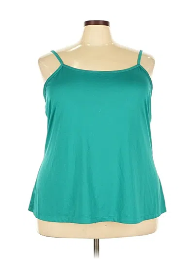 Pre-owned Fashion Bug Tank Top Teal Strapless Neckline Tops In Blue