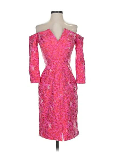 Pre-owned Theia Cocktail Dress In Pink