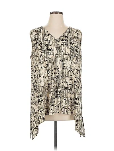 Pre-owned Catherines Sleeveless Blouse In White