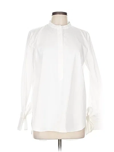 Pre-owned Marled By Reunited Long Sleeve Blouse In White