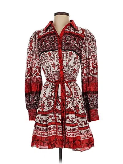 Pre-owned Alice And Olivia Alice + Olivia Casual Dress In Red