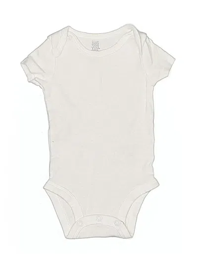 Pre-owned Just One You Made By Carter's Babies' Short Sleeve Onesie In White