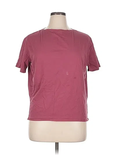 Pre-owned Crz Yoga Short Sleeve T-shirt In Burgundy