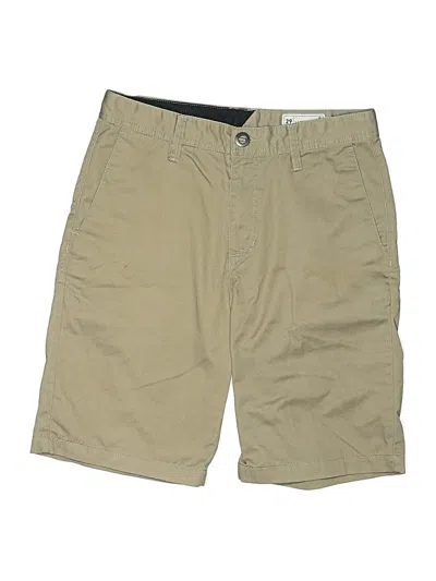 Pre-owned Volcom Khaki Shorts In Brown