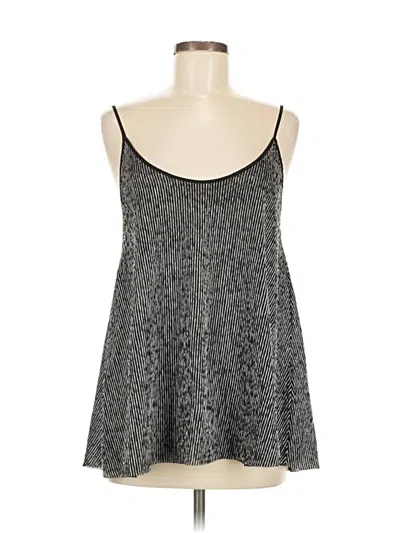 Pre-owned Zara Tank Top Silver Strapless Neckline Tops