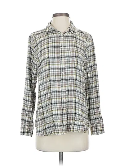 Pre-owned Ann Taylor Loft Long Sleeve Blouse In Gray