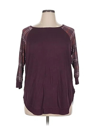Pre-owned Maurices Pullover Sweater In Burgundy