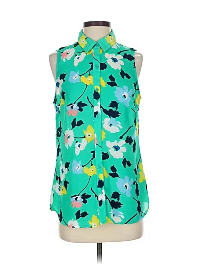 Pre-owned Banana Republic Factory Store Sleeveless Blouse In Green