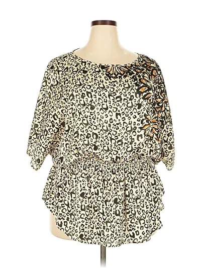 Pre-owned Rafaella 3/4 Sleeve Blouse In White