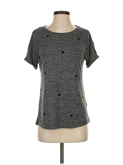 Pre-owned Grace & Mila Short Sleeve T-shirt In Gray