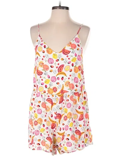 Pre-owned Ann Taylor Loft Romper In White