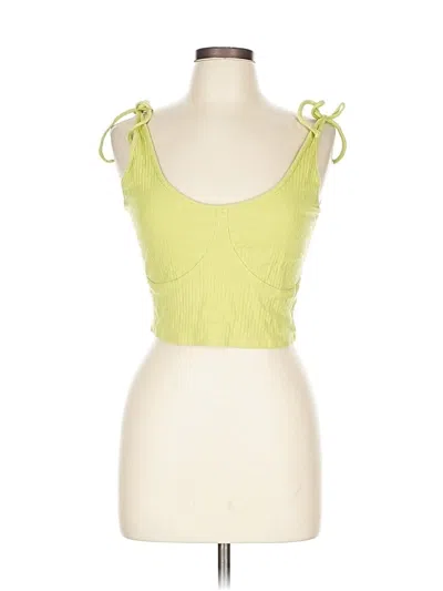 Pre-owned Pacsun Tank Top Green Sweetheart Neckline Tops