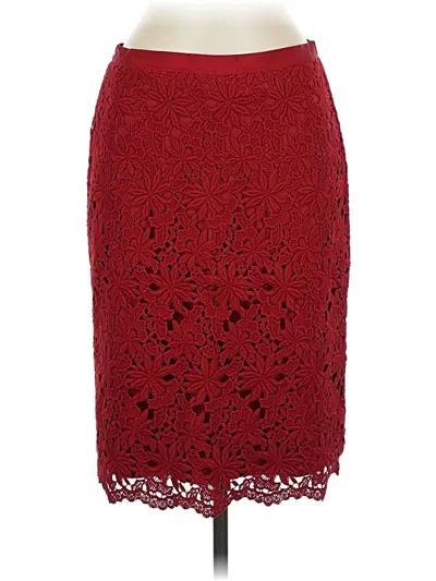 Pre-owned Talbots Formal Skirt In Red