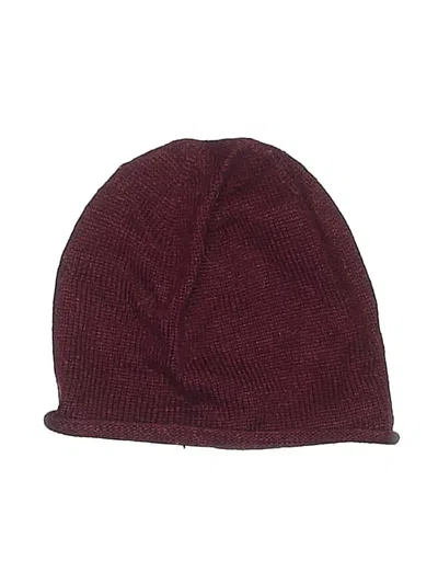 Pre-owned 14th & Union Beanie Hat In Burgundy