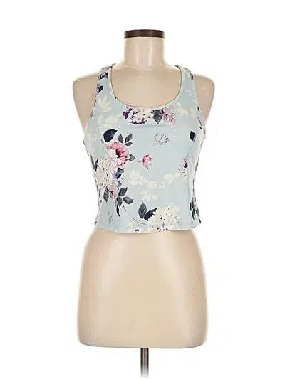 Pre-owned Laura Ashley Tank Top Blue Halter Neckline Tops