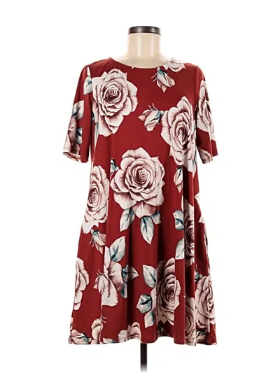 Pre-owned Agnes & Dora Casual Dress In Burgundy