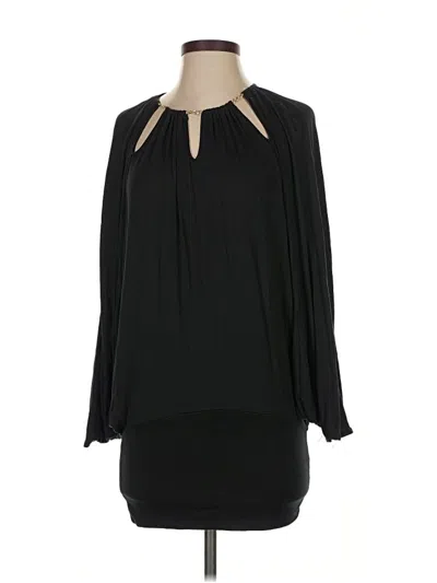 Pre-owned Dg^2 By Diane Gilman Long Sleeve Blouse In Black