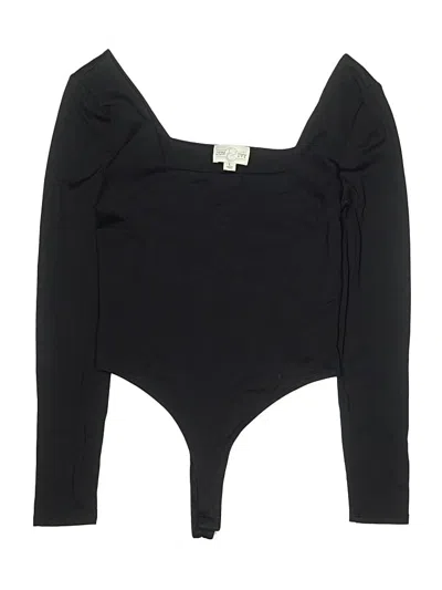 Pre-owned Jun & Ivy Bodysuit In Black