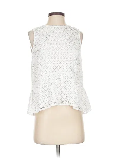 Pre-owned Kate Spade New York Sleeveless Blouse In White