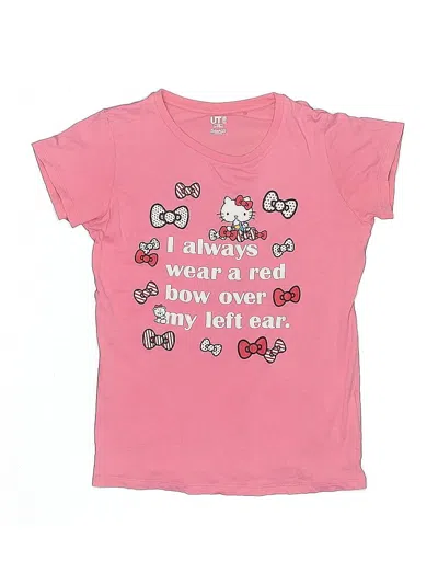 Pre-owned Ut For Uniqlo Kids' Short Sleeve T-shirt In Pink