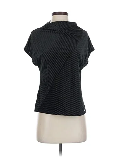 Pre-owned Dkny Short Sleeve Top Black Cowl Neck Tops