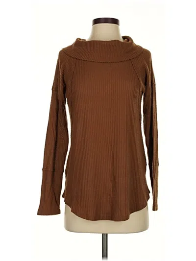 Pre-owned Maurices Long Sleeve Turtleneck In Brown