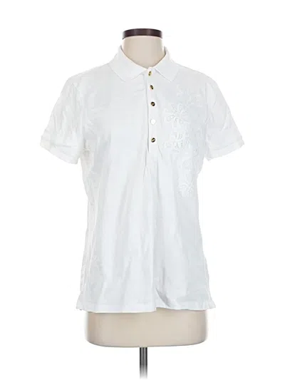 Pre-owned Polo Ralph Lauren Short Sleeve Blouse In White