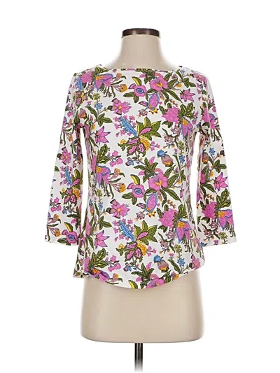 Pre-owned Talbots 3/4 Sleeve T-shirt In White