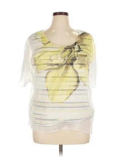Pre-owned Style & Co Short Sleeve T-shirt In Yellow