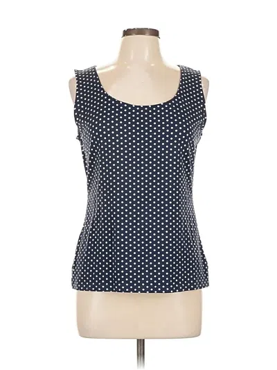 Pre-owned Charter Club Tank Top Blue Square Neckline Tops
