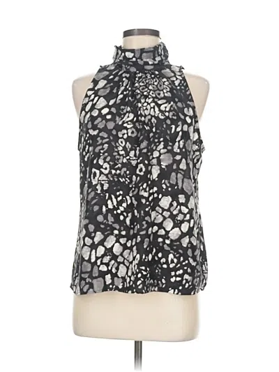 Pre-owned Peyton Jensen Tank Top Gray Halter Neckline Tops